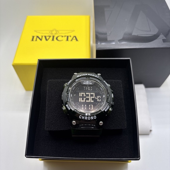 Invicta Other - Invicta Racing Burnout Digital Men's Watch - 52mm, Transparent, Dark Green 49049